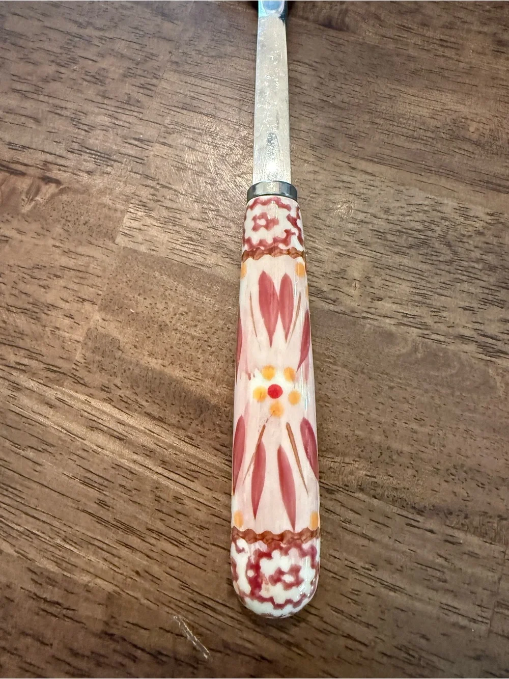Temp-tations Old World Cranberry Slotted Spatula Ceramic Handle 12 3/8”